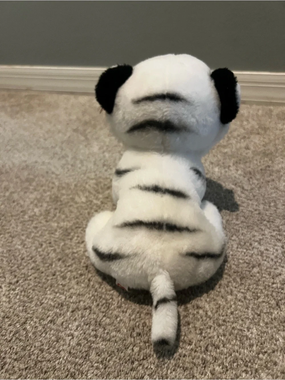 Ty Tundra Tiger Plush Cat Toy with Blue Eyes 12”